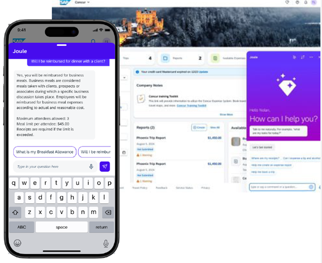 Joule als conversational KI in SAP Concur
